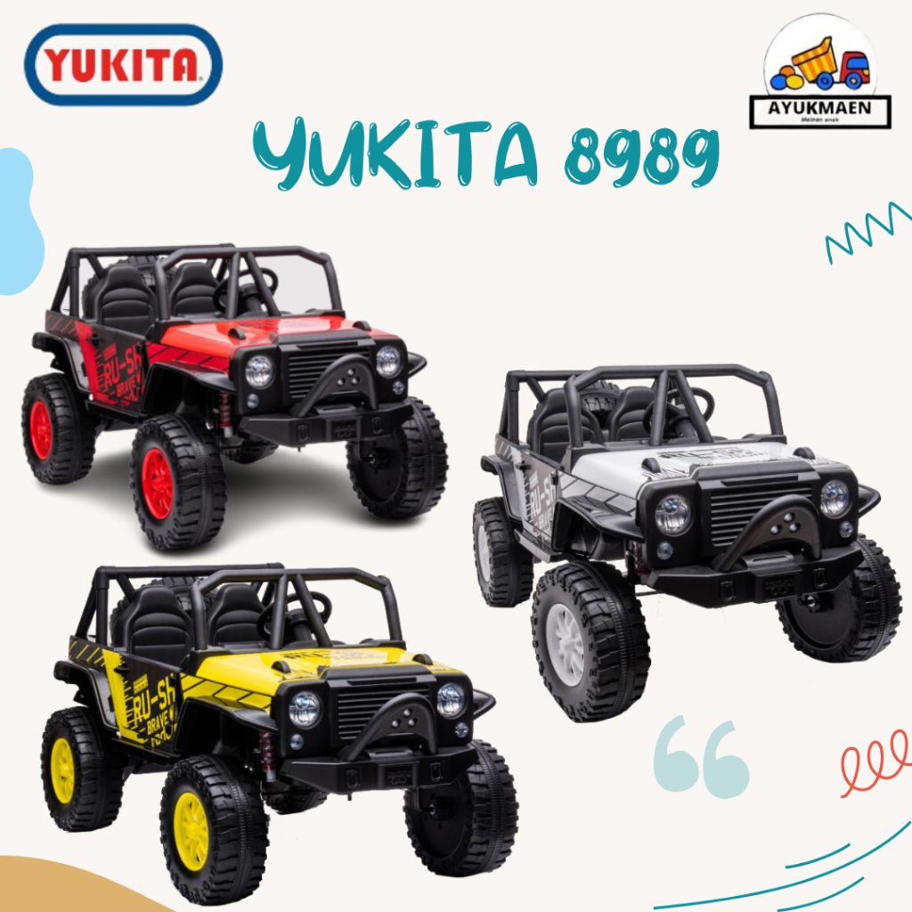 Mainan Anak Mobil Aki JEEP RUSH - YUKITA 8989 - Putih