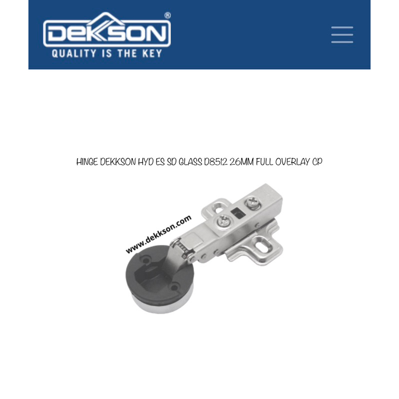 Engsel Sendok Kaca Dekkson D8512 26mm