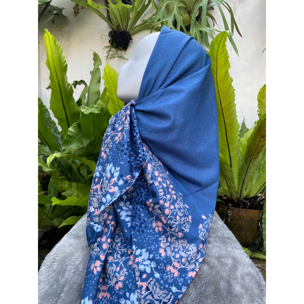 Hijab segi empat umama scarf motif premium 110x110 terbaru 2023 bahan katun voal premium, tidak lici