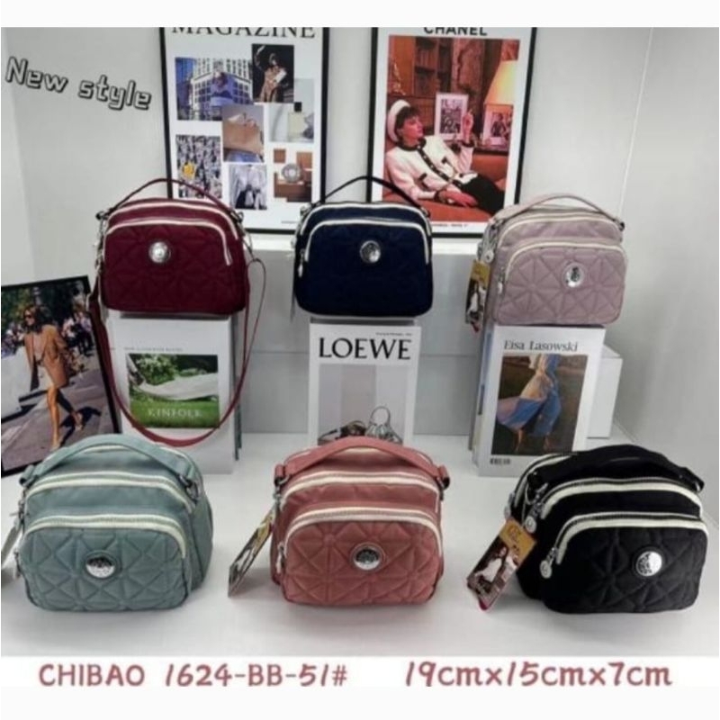 Tas selempang wanita chibao original bordir terbaru