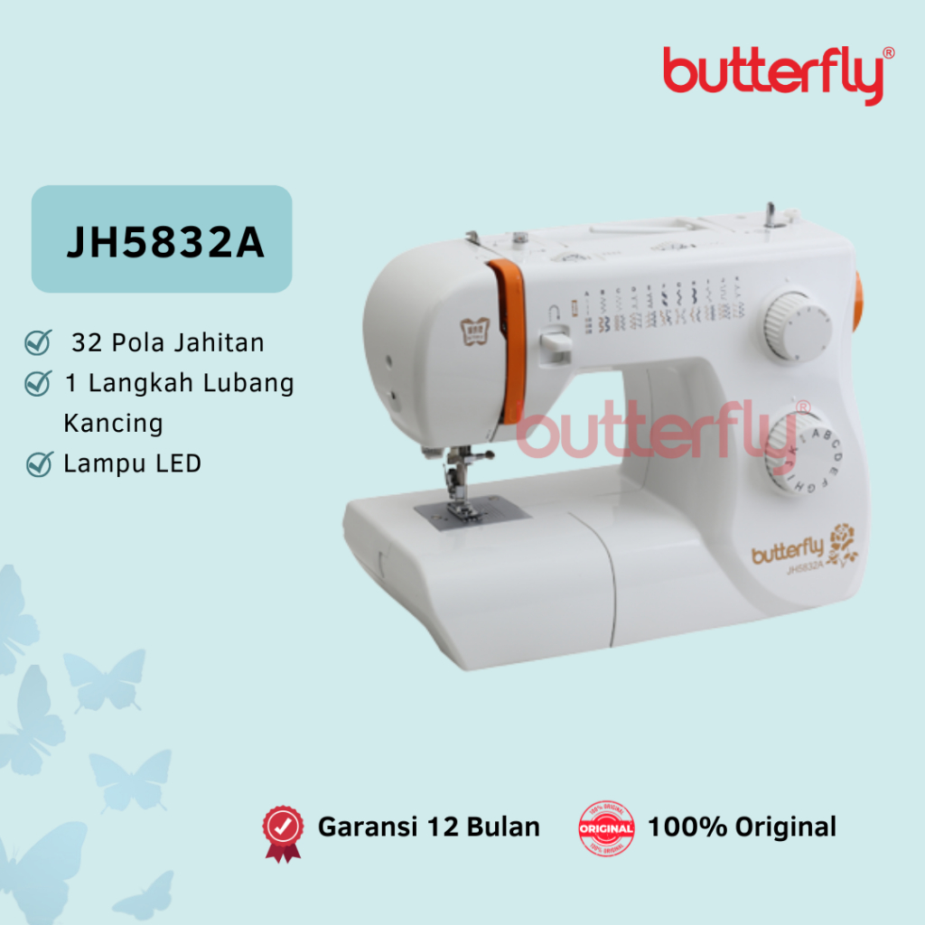 Mesin Jahit Portable BUTTERFLY JH5832 A