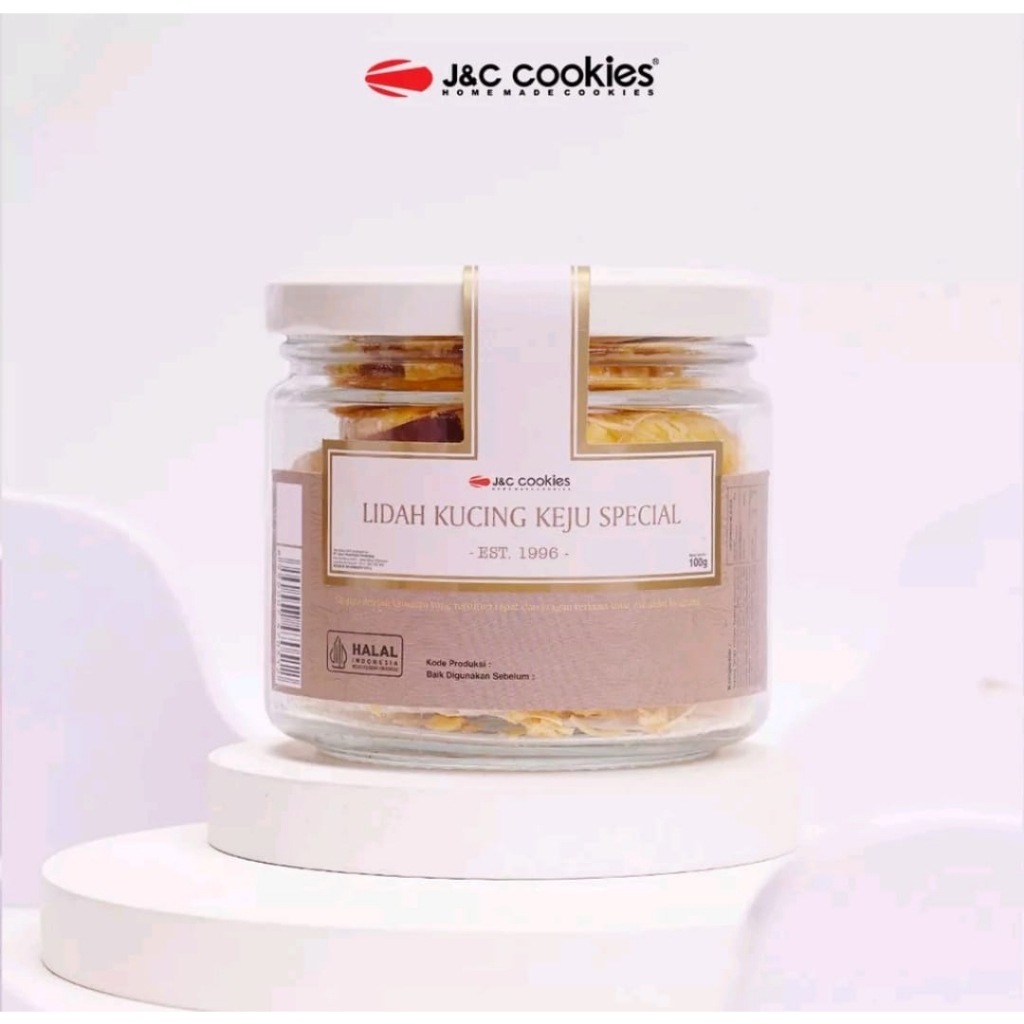 

JnC Cookies Lidah Kucing Keju Special Toples Kaca by J&C Cookies