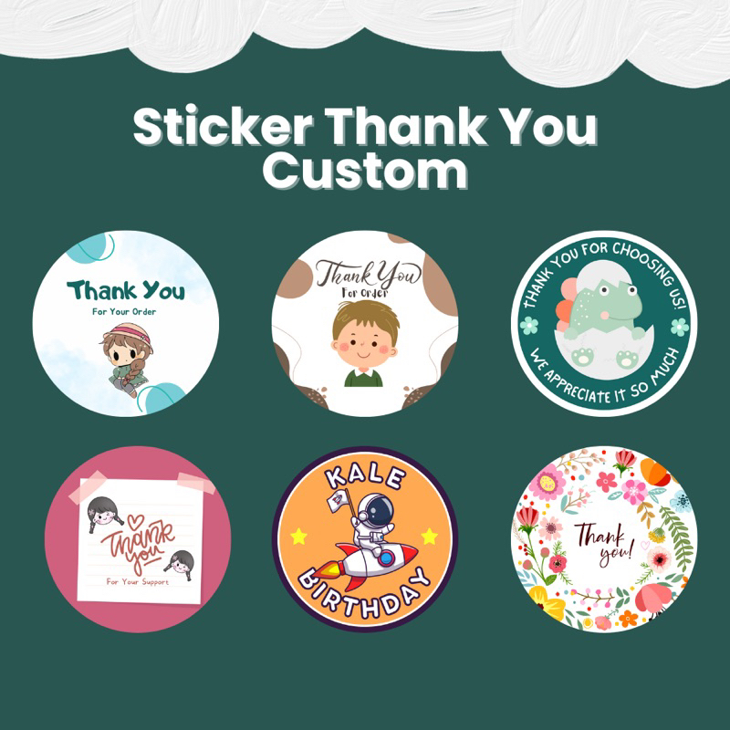 

STICKER CUSTOM LABEL/THANKYOU/BIRTHDAY/GIFT/SOUVENIR