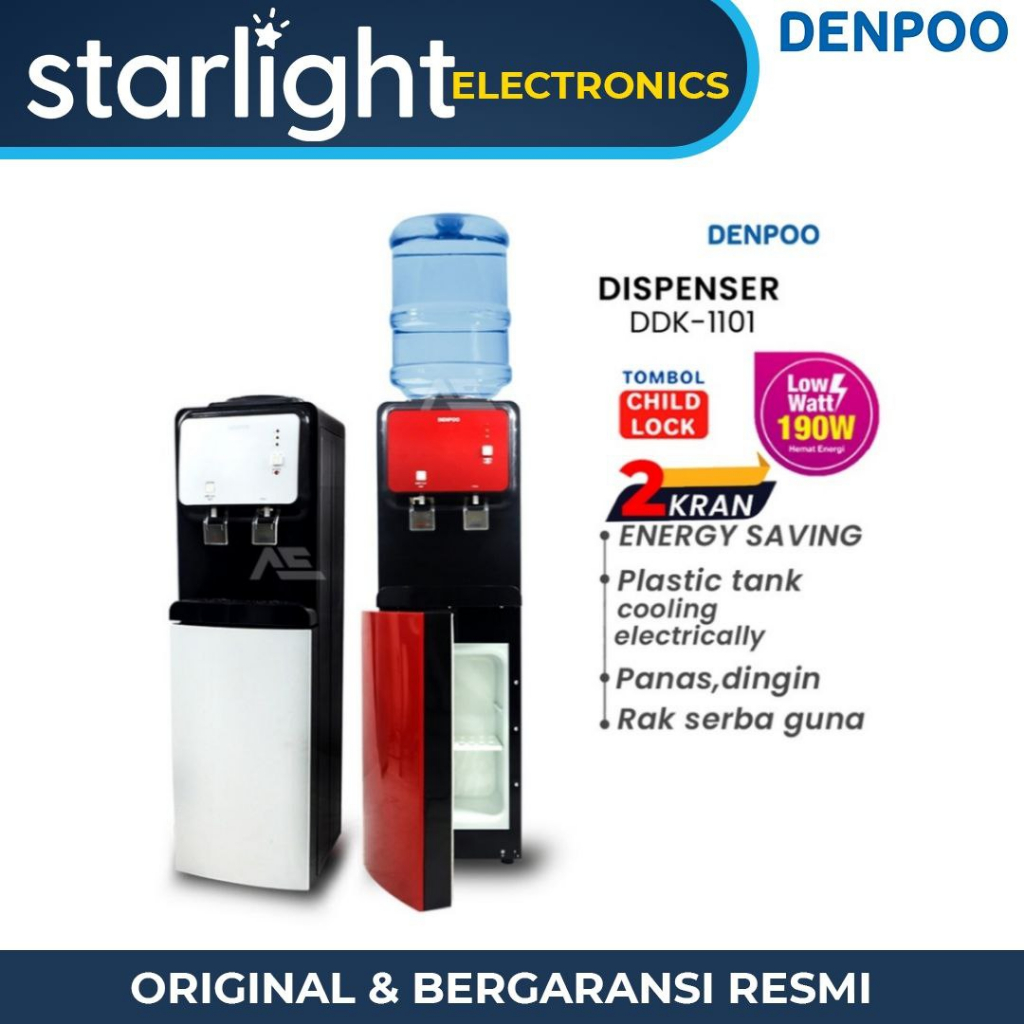 DISPENSER STANDING DENPOO DDK 1101 - DISPENSER PANAS DAN DINGIN
