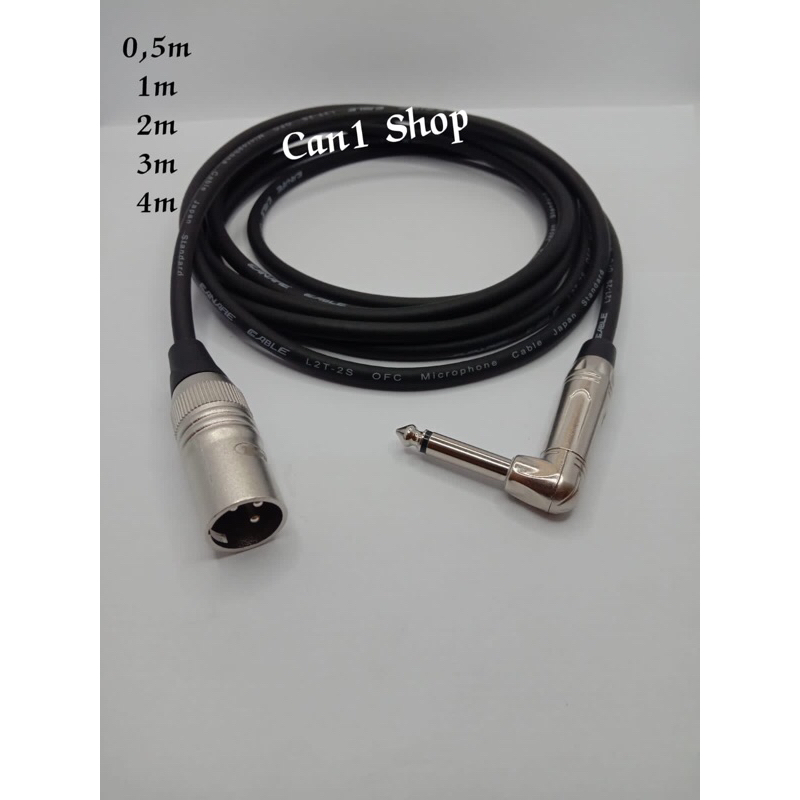 Kabel Mic Audio Jack Akay Mono L075 To Jack Canon Xlr180 0,5mt s/d 4mt