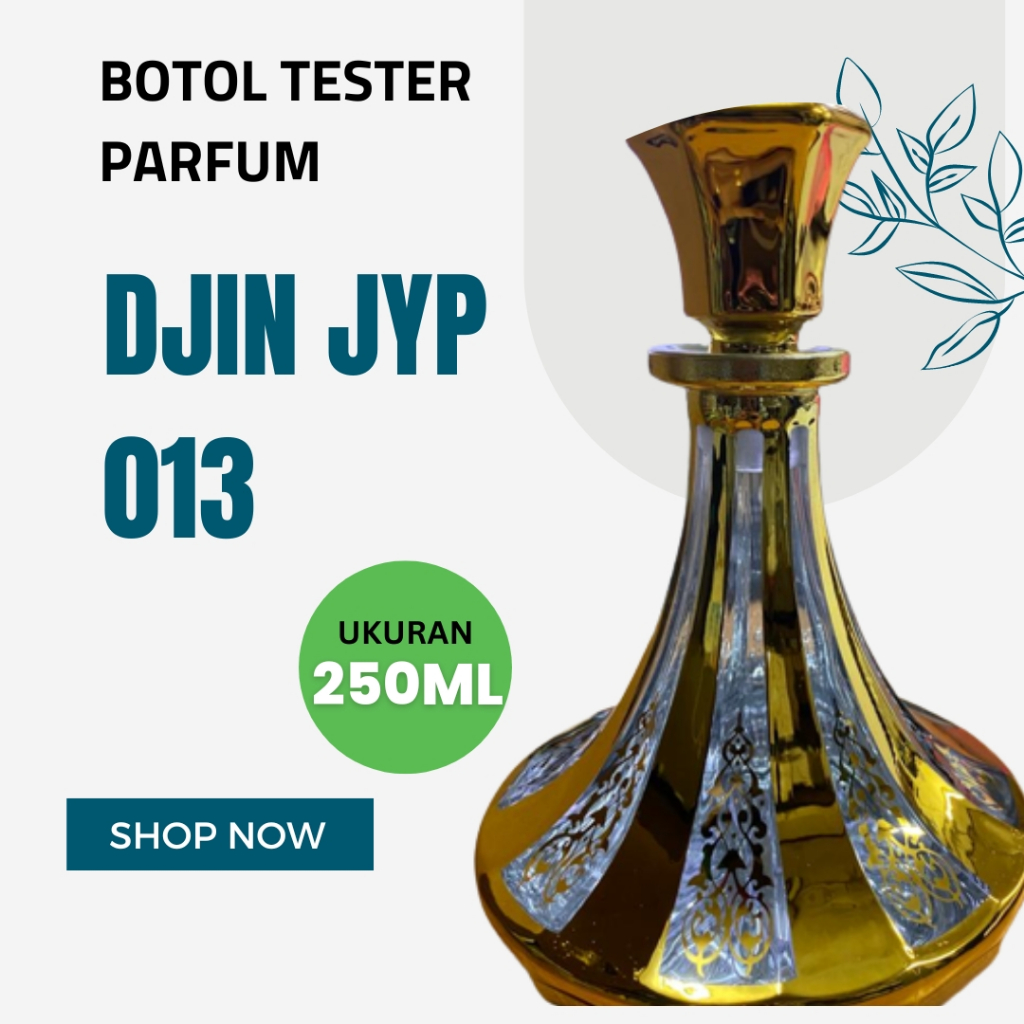 BOTOL DISPLAY TESTER PARFUM | BOTOL KACA DJIN JYP 013 | UKURAN 250ML | HARGA PCS