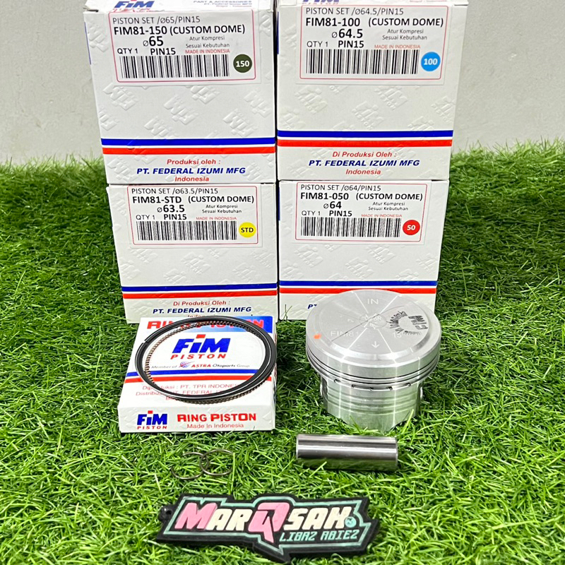 PISTON FIM81 FIM 81 Custom Dome 63,5 64 64,5 65 PIN 15 TIGER MEGAPRO GL CB HEREX