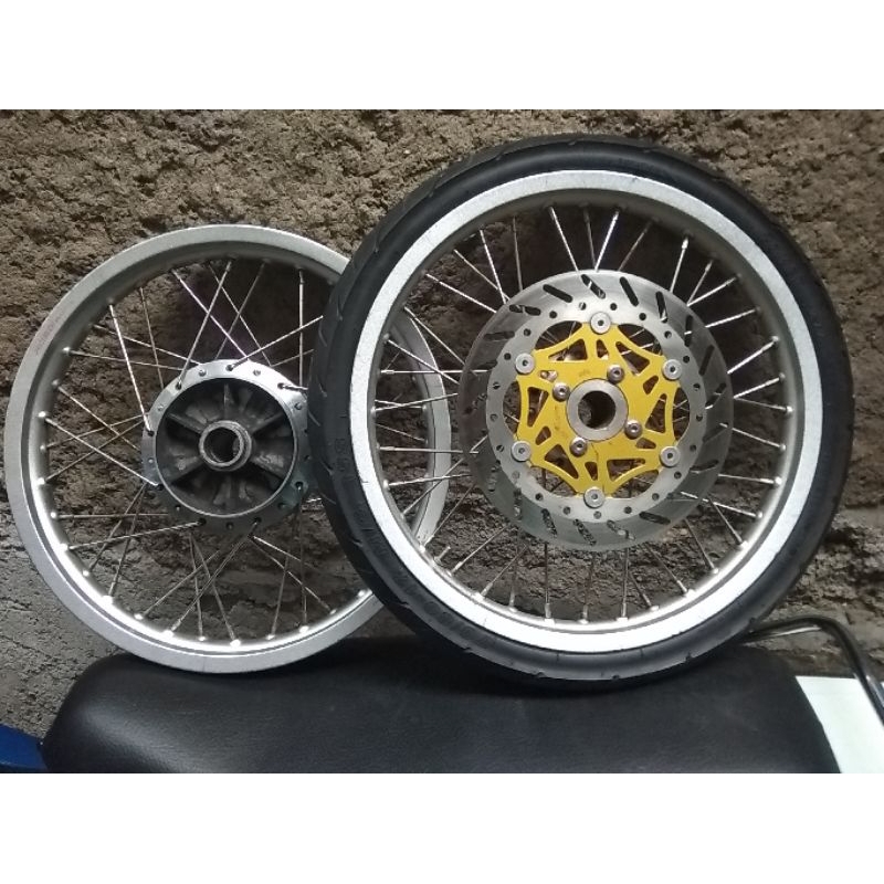 Velg pelek merk rossi ninja r ninja rr 150 tinggal pasang tromol variasi jari tdr kelengkapan sepert