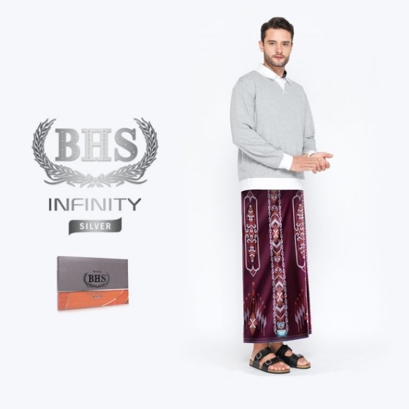Sarung BHS Infinity Silver Motif V32 PKH Merah Hati