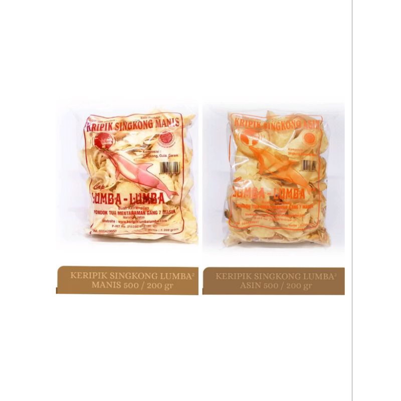 

KERIPIK SINGKONG LUMBA-LUMBA 200G ATAU 500G