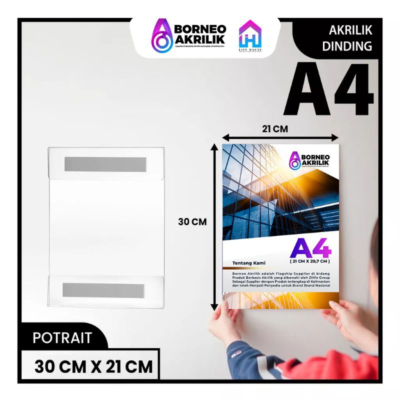 

AKRILIK POSTER A4 DINDING TEMPAT BROSUR TEMPEL DINDING AKRILIK