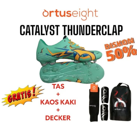 TERBARU. SEPATU BOLA ORTUSEIGHT THUNDERCLAP FG KULIT FULL JAHIT TERLARIS. SEPATU SEPAK BOLA MURAH  C