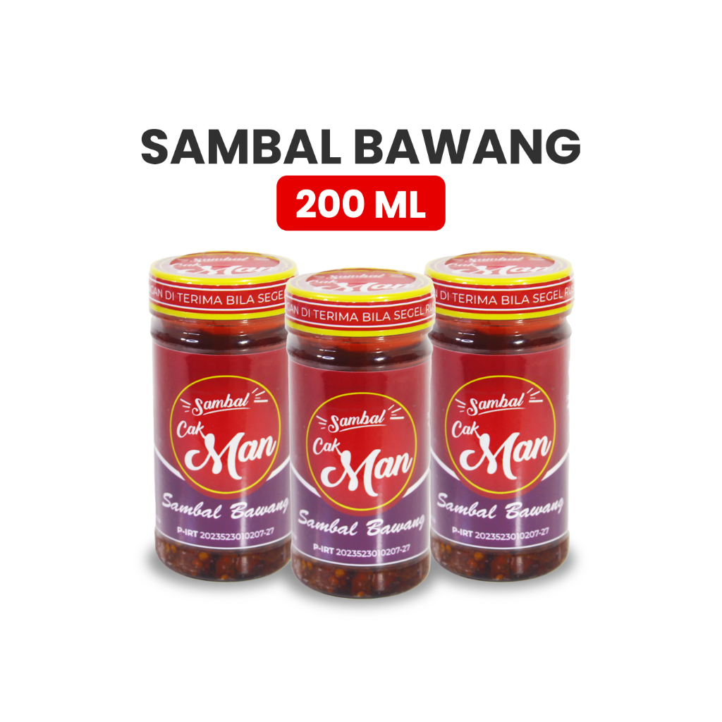 

Sambal Bawang - 200 ml Cak Man Pedas Full Cabai, Pedas Banget Tanpa Pengaawet Kimia