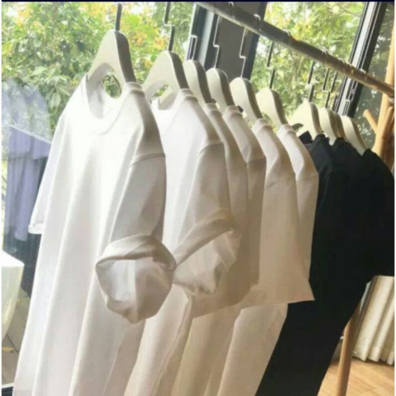 Kaos Putih Polos Katun Bambu Basic Putih Polos Katun Bambu Uniseks