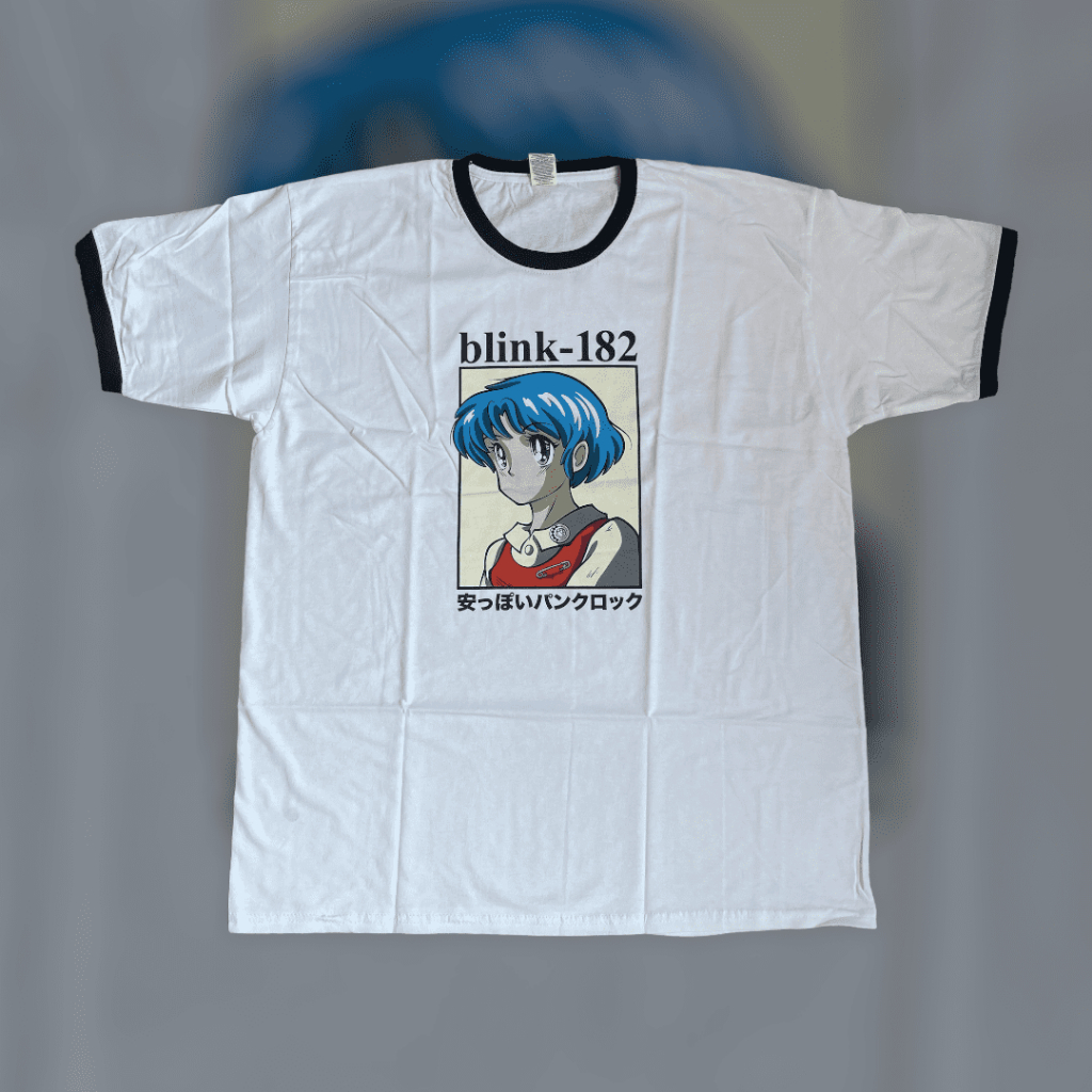 KAOS BAND OFFICIAL BLINK 182 - ANIME RINGER ORIGINAL T-SHIRT