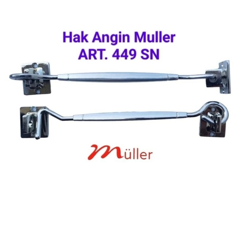 Hak Angin Muller Window Stay Stainless Steel Kotak Tebal