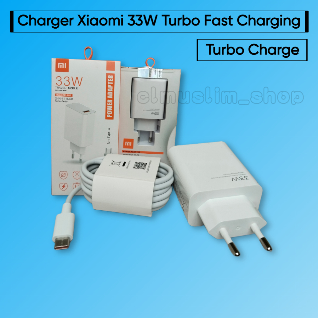 Charger Xiaomi Redmi Note 9 Pro Note 10s Note 11 Turbo Charger Fast Charging 33 Watt Type C