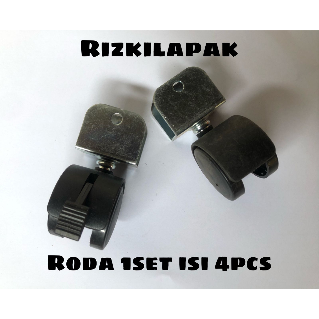 roda plastik untuk kursi / roda kursi / roda hitam / roda plastik hitam