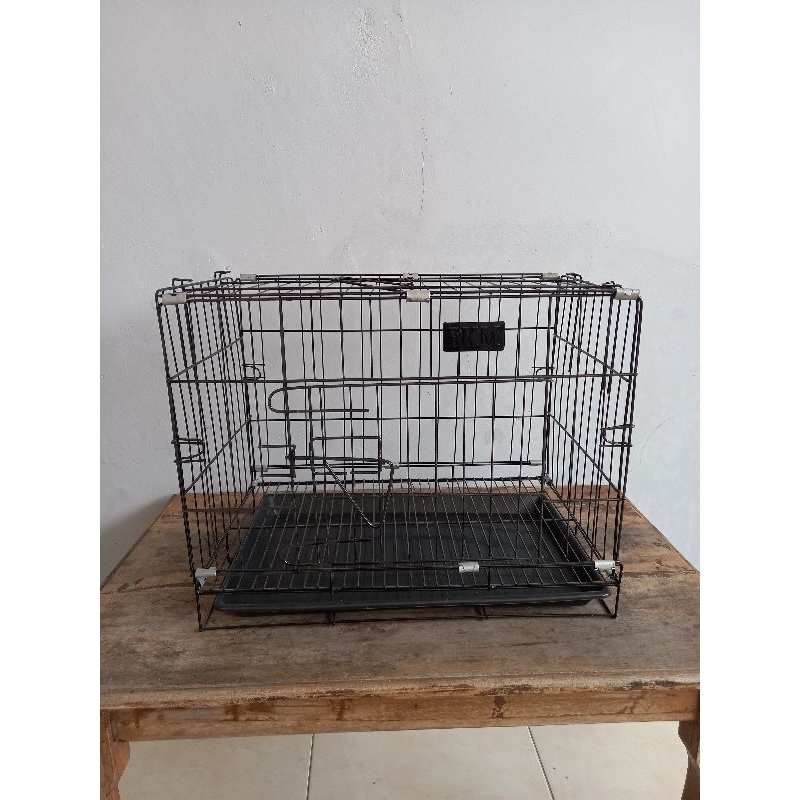 Kandang besi lipat kandang hewan kucing anjing kelinci musang dll
