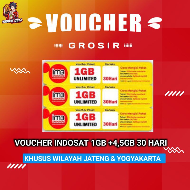 Voucher Indosat Unlimited 1GB + 4,5GB 30HARI (JAWATENGAH & YOGYAKARTA)