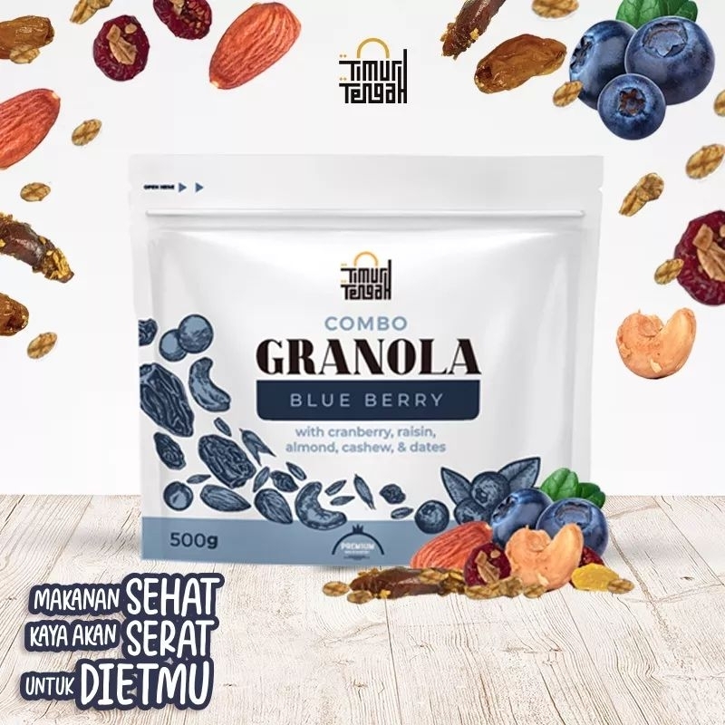 

Granola blueberry kemasan 500gr, 100% original