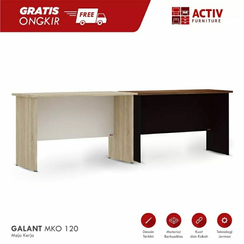 Activ Meja Kantor Minimalis/Meja Belajar - GALANT MKO 120 - Meja Kerja