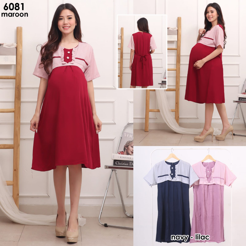 Femme Dress Jovanka Daster Baju Hamil Menyusui Katun Rayon Twill Premium