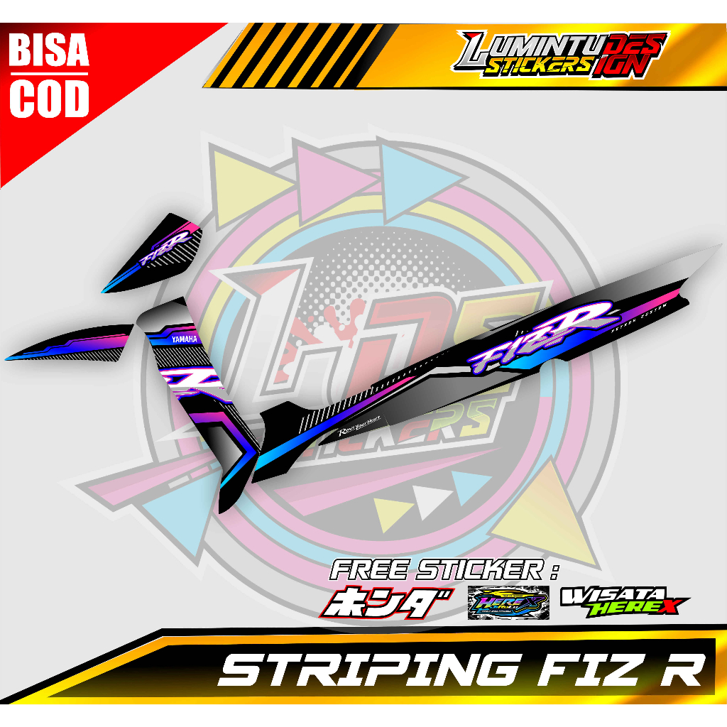 STRIPING VARIASI FIZ R / STICKER LIST MOTOR YAMAHA FIZ R