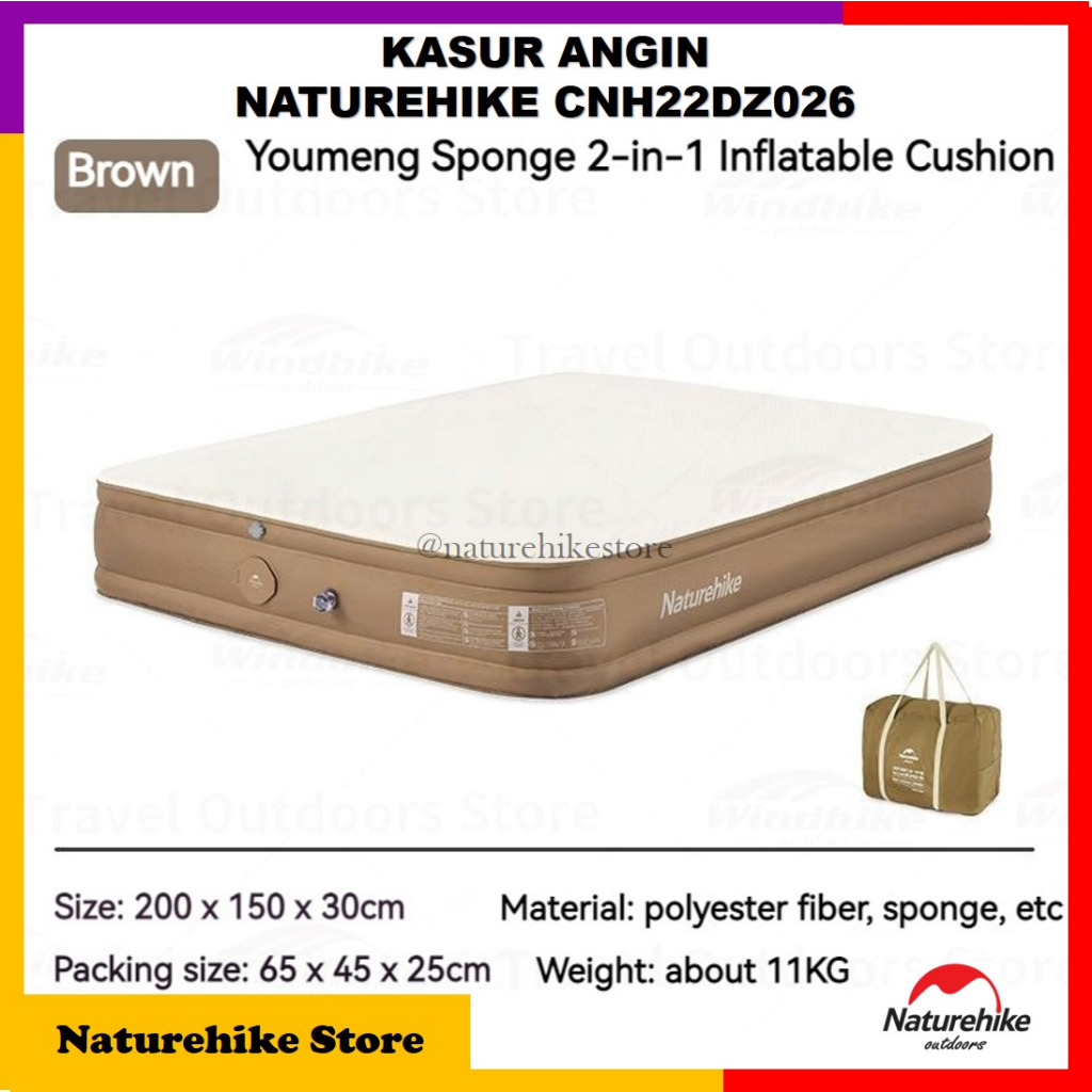 Kasur Angin Tiup Pompa Lipat Naturehike CNH22DZ026