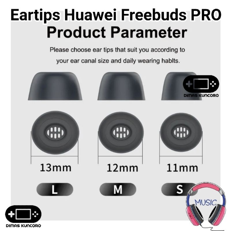 Eartips Huawei Freebuds PRO silicone silicon eartip replacement pengganti