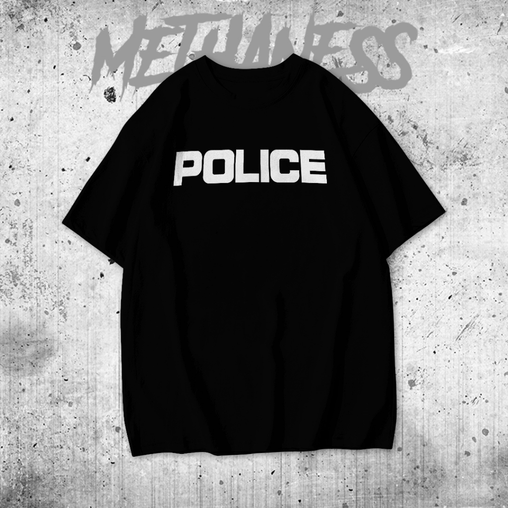 Kaos Baju Combed 30S Distro POLiCE POLiSi POLRi polos | kaos custom pria wanita