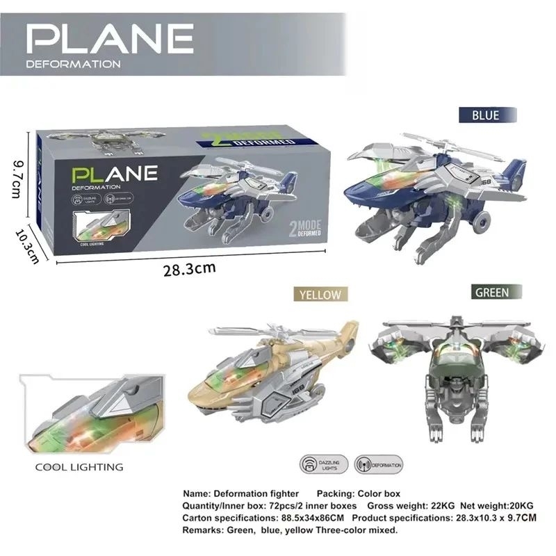 Mainan Helikopter Robot-Plane Deformation-Pesawat Robot