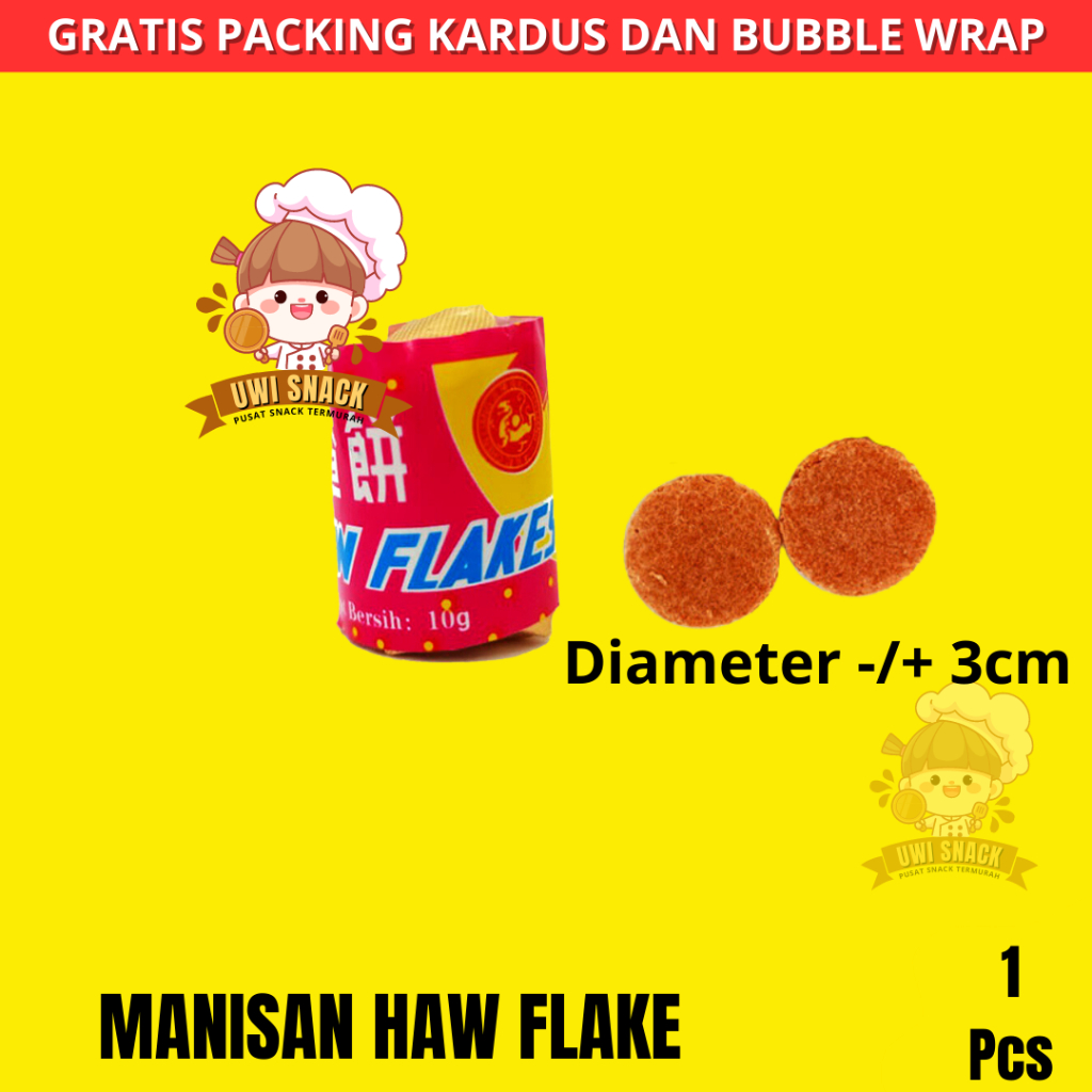 

Manisan Haw Flakes / Manisan Buah Haw / Permen Jadul Haw Flakes / Manisan Sanca