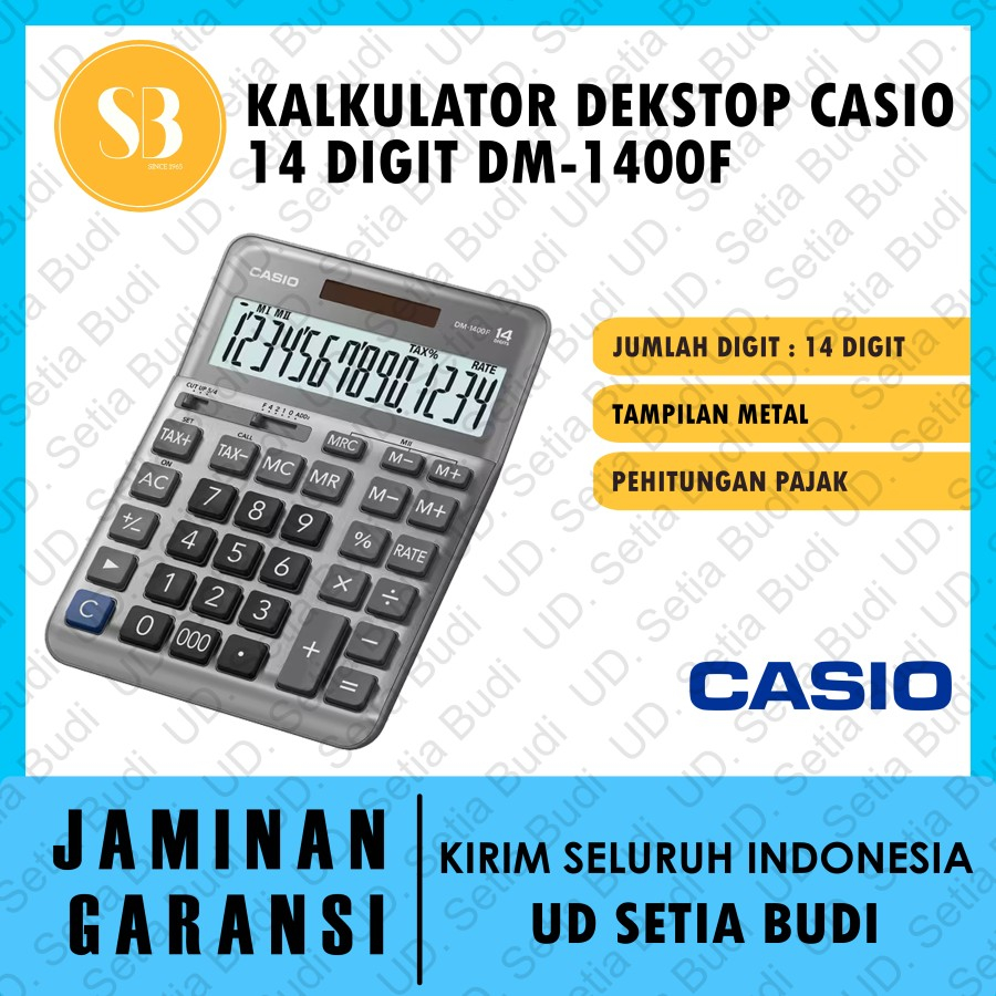 

Kalkulator Dekstop Casio DM-1400F Kalkulator Dekstop Casio 14 Digit