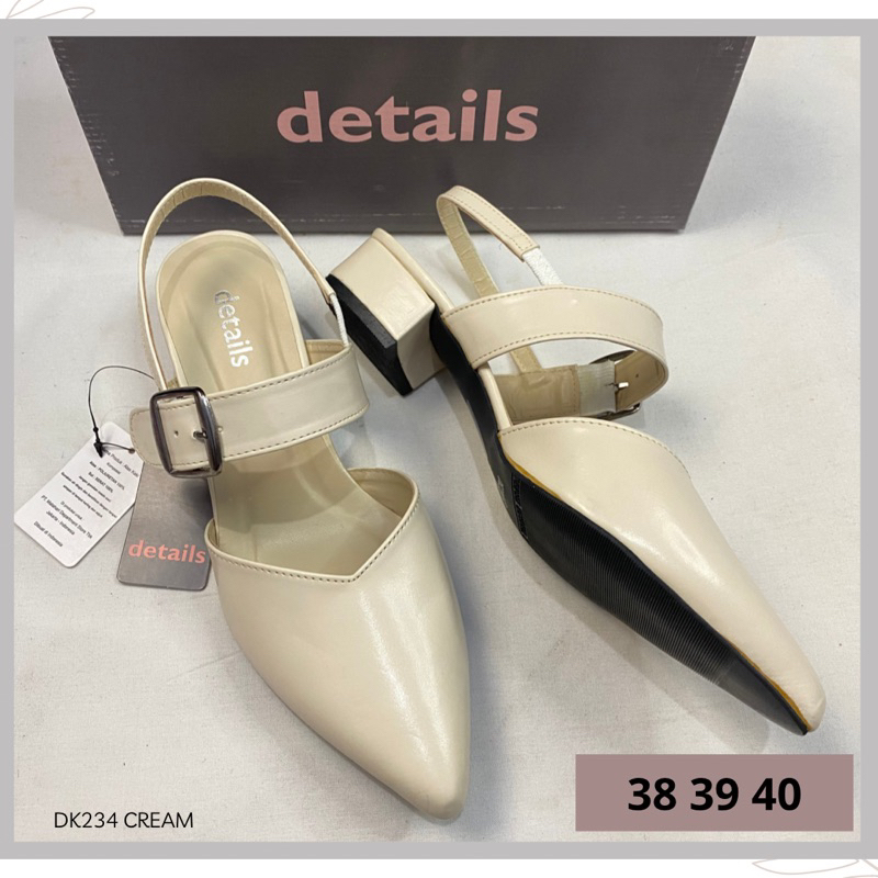 Heels sling back Details Sepatu wanita branded sandal pesta formal