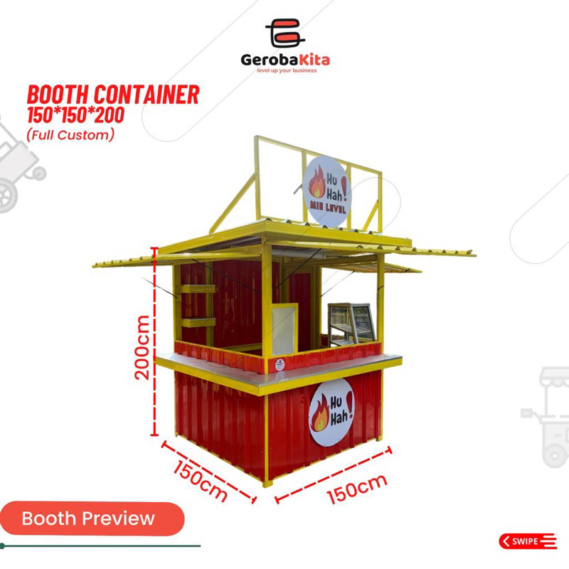 Booth Container 150x150x200 Custom