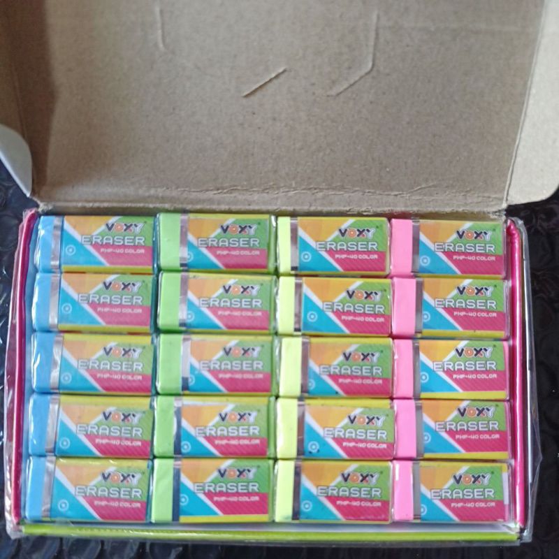 

Setip penghapus pensil eraser 40pcs warna warni
