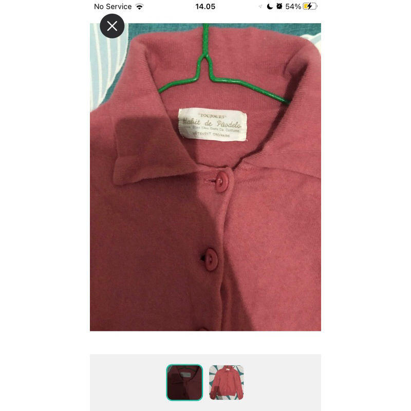 preloved pink cardigan