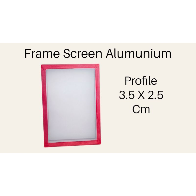 Frame screen sablon alumunium uk 40x60 120T putih