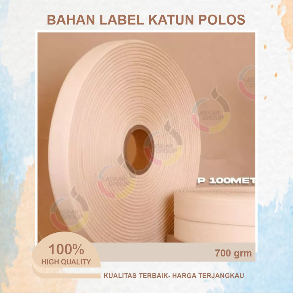 label katun polos/lebel katun/label baju katun/label katun polos