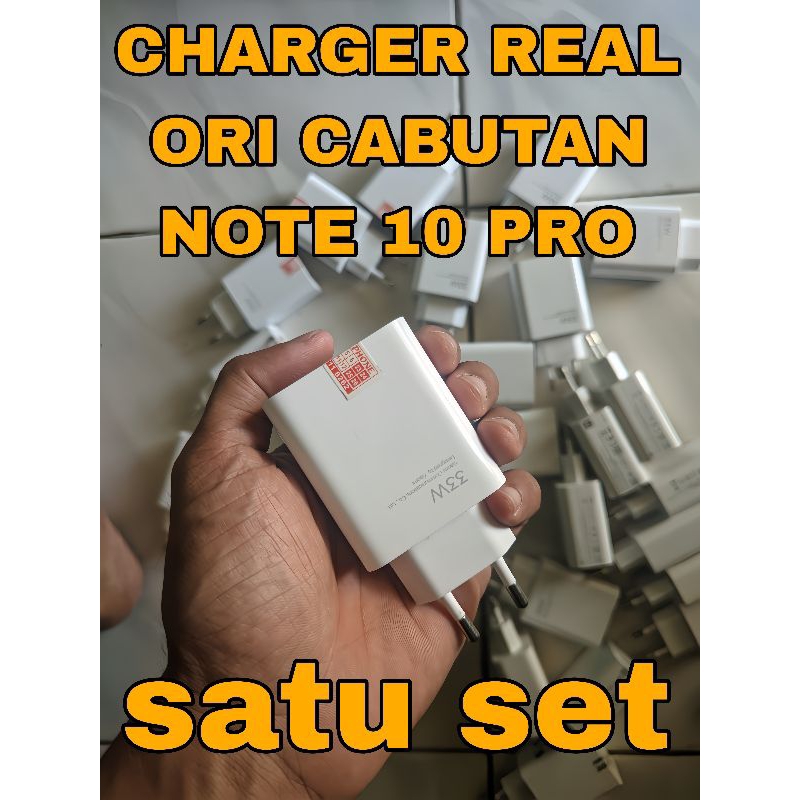 CHARGER ORI CABUTAN XIAOMI REDMI NOTE 10 PRO, REAL ORIGINAL BAWAAN BISA UNTUK NOTE 10 PRO,