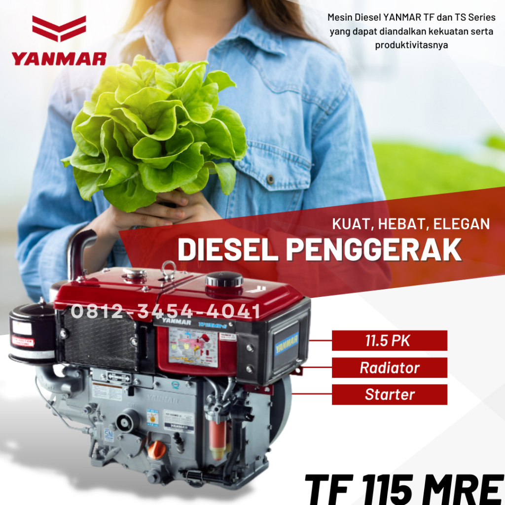 Diesel TF 115 MRE-di Stater Yanmar 11.5 Pk Mesin Serbaguna 11 HP Starter