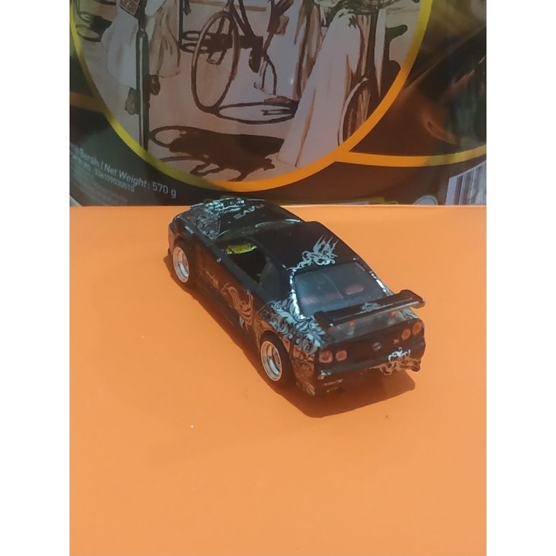 Hot Wheels Nissan Skyline R34 Hitam black Loose