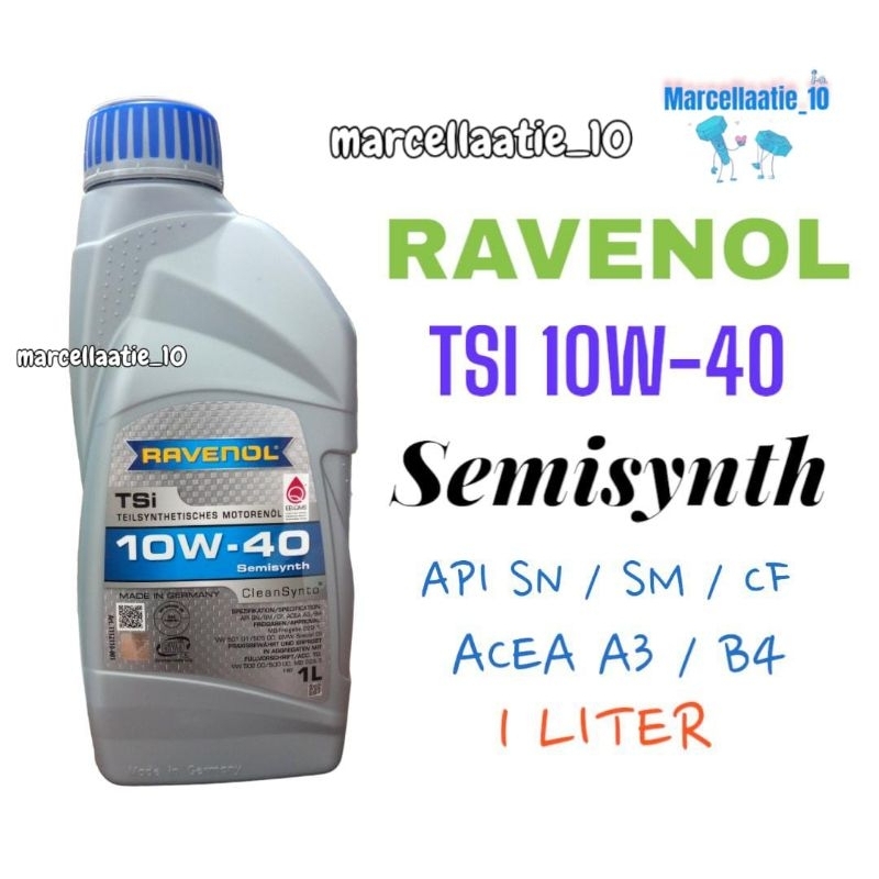 OLI RAVENOL TSI 10W-40 SEMISYNTH 1 LITER made in Germany OLI RAVENOL MURAH OLI MOTOR MATIC MURAH OLI