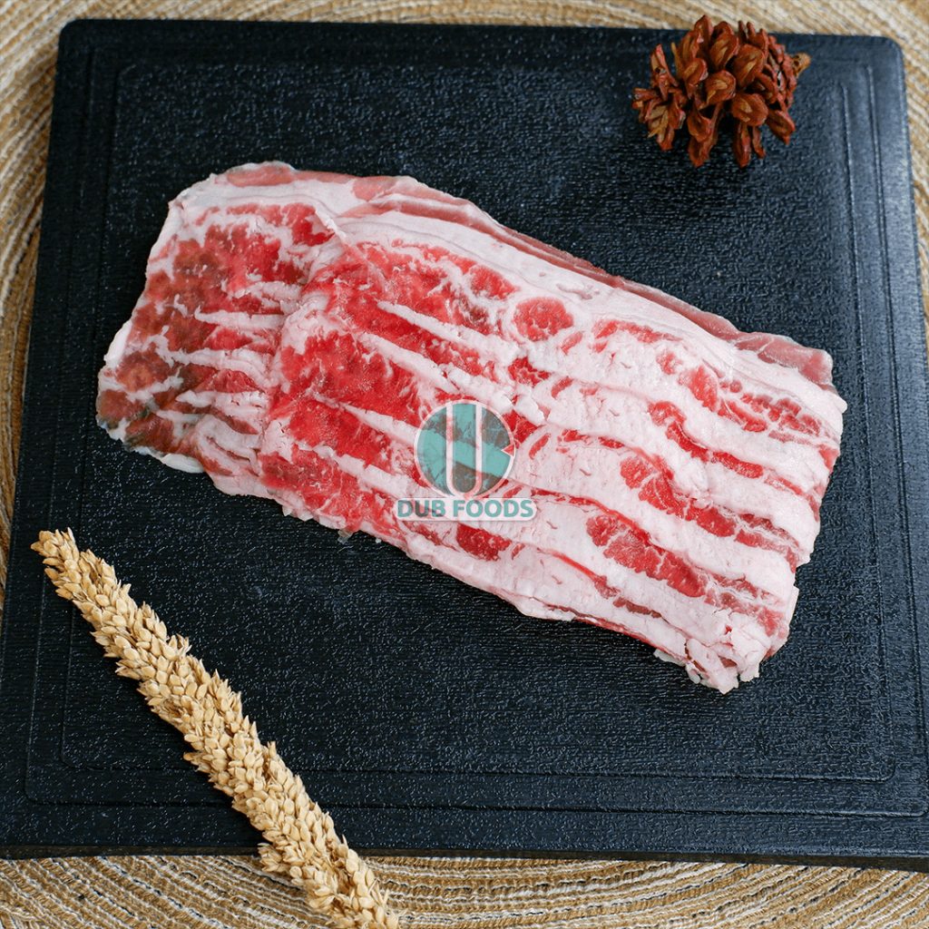 

Beef Sliced US Shortplate / Daging Sapi sliced (for shabu shabu / sukiyaki / steamboat) @ 500 gram