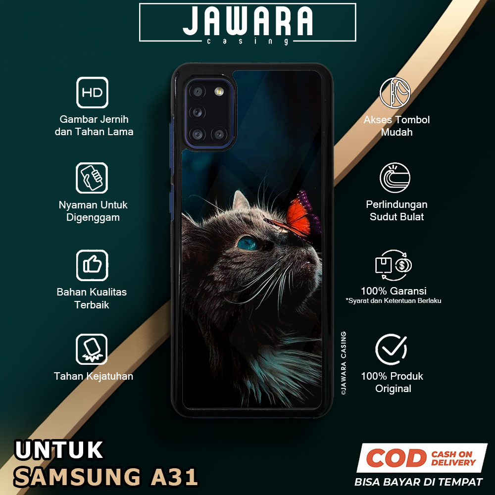 Case Samsung A31 Casing Samsung A31 Jawara Casing [MEOW] Case Glossy Case Aesthetic Custom Case Anim
