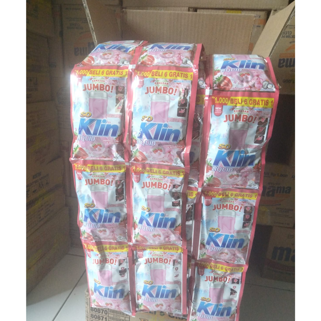 Soklin cair / soklin liquid det sakura jumbo 40ml 43ml 1 renceng isi 7  sachet 1000