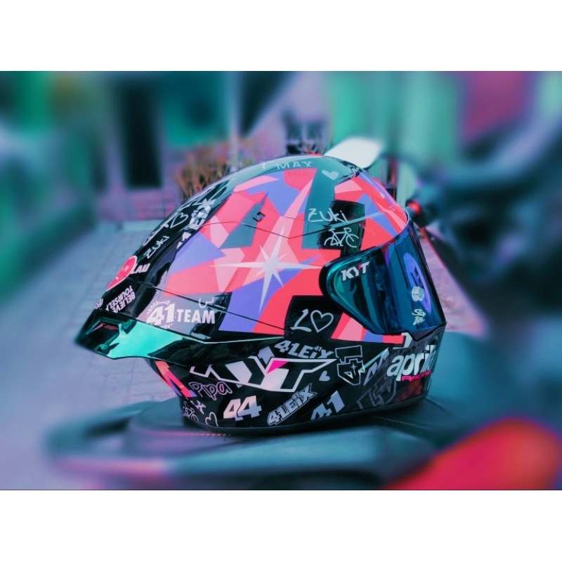 KYT ttc repaint WD espargaro 21 black glosy