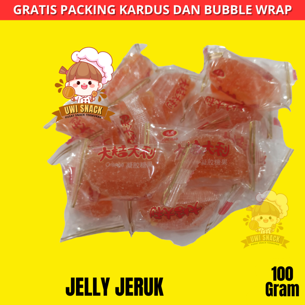 

JELLY JERUK 100 GRAM snack kiloan makanan ringan jajanan cemilan camilan aneka kacang murah