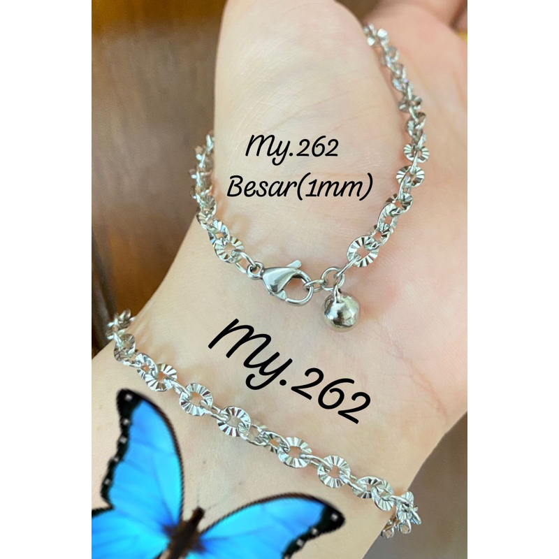 Gelang viral titanium silver